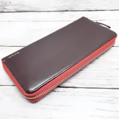 PaulSmith ポールスミス 長財布 ダークブラウン×オレンジ レザーのサムネイル