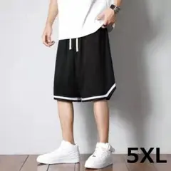 50 ハーフパンツ 5XL ブラック バスケットパンツ スポーツウェア バスパン