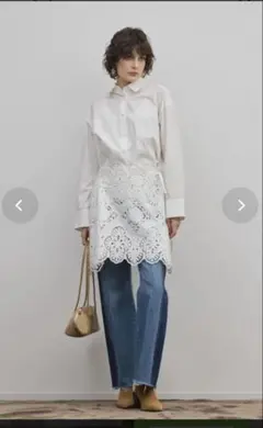 GRACE CONTINENTAL カット刺繍イレギュラーシャツ 2026SSのサムネイル
