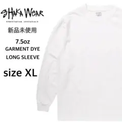 【シャカウェア】新品未使用 7.5oz ガーメントダイ 無地 ロンT 白 XL