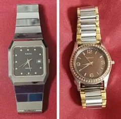 【動作品クオーツ】RADO DIASTAR+DKNY NY8479系２本セット
