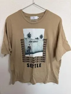 AZUL 半袖 Tシャツ ベージュ プリントのサムネイル