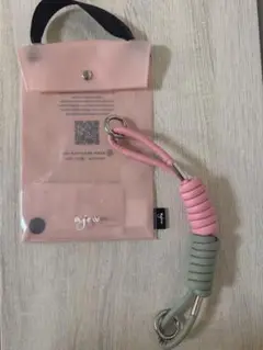 エジュー ajew コイルストラップ uguisu×pink