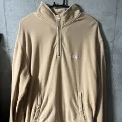 stussy ベージュMサイズ　ハーフジップ コムドットゆうた着用　色違い