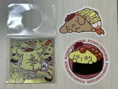スシローコラボ　ポムポムプリン　ピック　ステッカー　エビ　イクラ　キラキラ　匿名