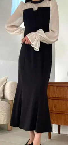 FILLOU　レースドッキングマーメイドワンピース　L