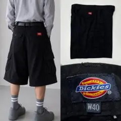 00s Dickies W40 カーゴ バギーパンツ ショーツ Tech 極太のサムネイル