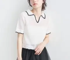 COCODEAL ココディール レース編みスキッパーニット - メルカリ