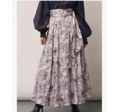FRAY I.D ギャザーボリュームスカートボタニカル 花柄　ロングスカートSのサムネイル
