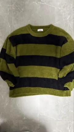 ボリュームスリーブ オーバーシャギーニット L