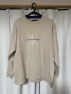 Calvin Klein Jeans ベージュ トレーナー Sサイズ