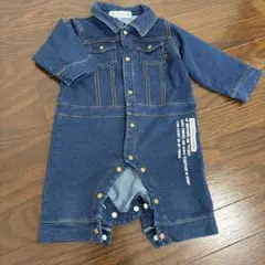デニムロンパース つなぎ風 70