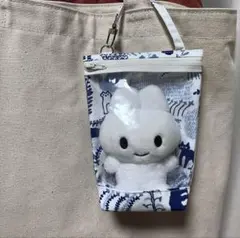【大きい頭のぬいにおすすめ】ぬい活　ぬいポーチ　 植物　花　ねこ柄のサムネイル
