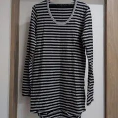 NO ID. BLACK ボーダー長袖カットソー Tシャツ サイズ2のサムネイル