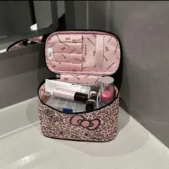 ハローキティ キティちゃん 化粧ポーチ ヒョウ柄 大容量 新品未使用タグ付き