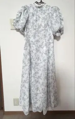 GRL グレイルフラワー柄ボウタイフレア ワンピース［tw1065］アイボリー