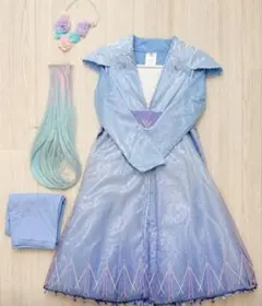 エルサ アナ雪 プリンセスドレス 子供 コスプレ LA ビビデバビデ 3点セット