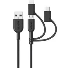 Anker PowerLine II 3-in-1 ケーブル 0.9m ブラック
