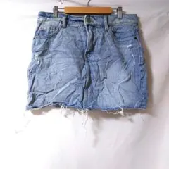 希少✨️　OLD NAVY ミニスカート 10号 デニム フリンジのサムネイル
