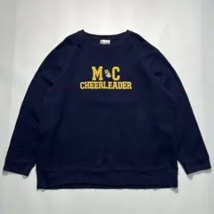 00's ディズニー スウェット トレーナー　XL 紺Y2K ○7306