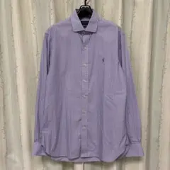 【美品】POLO RALPH LAUREN ポニー刺繍 ストライプ 長袖シャツ