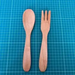 木製サラダトング スプーンとフォークセット