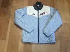 adidas ライトブルー キルティングジャケット