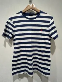 【ポロ　ラルフローレン】ボーダーTシャツ ネイビー×ホワイト Sサイズ