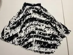 Mila Owen フレアスカート 白黒ストライプ