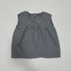 【美品】ギンガムチェック　チュニック　ワンピース　80センチ