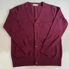 CAMPURE ワインレッドVネックカーディガン　L