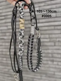 105〜130cm調整可能　パラコードショルダーストラップ　黒