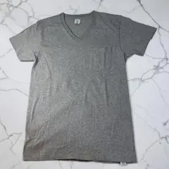 2枚組Velva Sheen グレー系VネックポケットTシャツ SサイズUSA