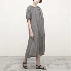 DES PRE デプレ コットンシルク ティアードギャザーワンピースのサムネイル