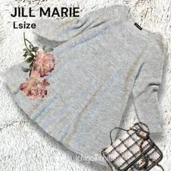 ◆JILL MARIE◆パールビジューニットチュニック ラグラン L Aライン
