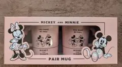 【新品未開封】Disney ミッキー&ミニー ハートペアマグカップ ピンク