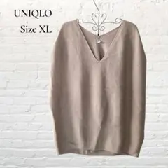 UNIQLO ユニクロ 3Dコットン コクーン Vネックセーター 半袖 XL