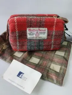 【未使用品】Harris Tweed チェック柄ポーチのサムネイル