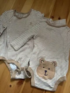 baby gap ストライプロンパース 2枚セット