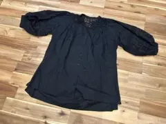 新品未使用】marble SUD レースパンダ ブラウス & つけ襟 黒 - メルカリ