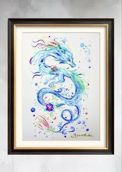 No.482 F4キャンバス 開運絵画 龍と鳳凰 龍神様 桜 富士山 鳳凰 - メルカリ