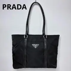 PRADA プラダ テスートナイロン レザー トートバッグ ハンドバッグ 黒のサムネイル