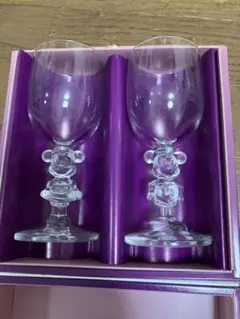 ミッキー・ミニー クリスタルグラス2個セット