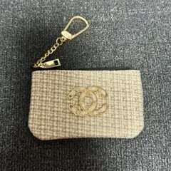 ◎新品 CHANEL ツイードロゴ小物ポーチ ベージュ◎