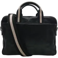 Bally　ブラックレザー ビジネスバッグ　2way　トレインスポッティング
