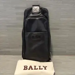 美品BALLY バリー レザー ハンドバッグ ダークブラウン 肩掛け BB柄 