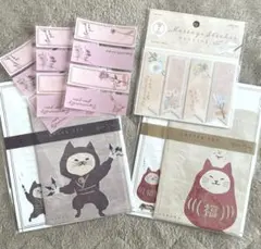 猫のレターセットとメッセージステッカーセット