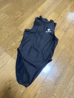 SWIMHXBY 競泳水着 レディース フロントジップ PU 黒 L