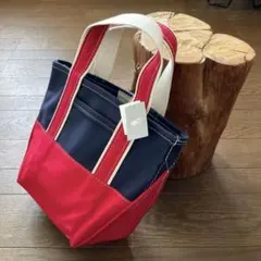 LL Bean/未使用 エルエルビーン ヴィンテージ トート 80s USED 80S L.L BEAN L.L ビーン トートバッグ (L/Natural×Blue