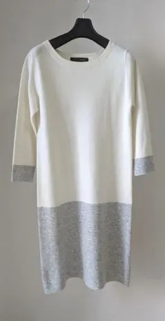 closet story★ダブルフェイスニット・バイカラーワンピース